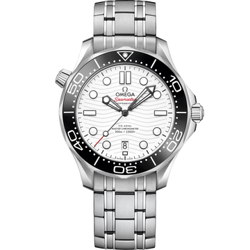 OMEGA Seamaster Diver 300M 210.30.42.20.04.001, 42 mm steel with white dial – front view
