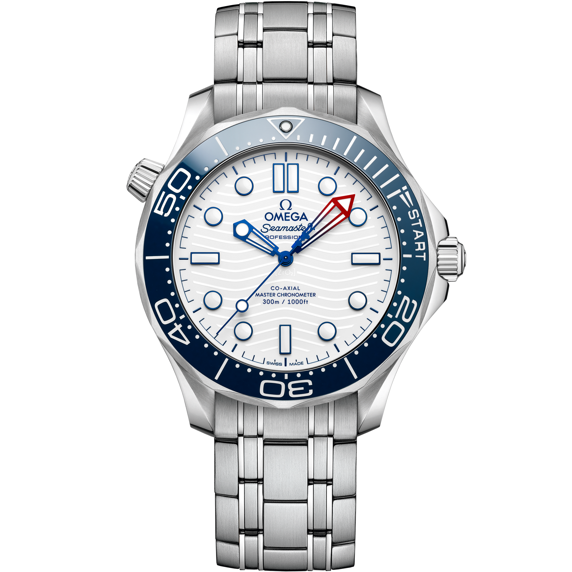 Omega Seamaster Diver 300M America's Cup Edition 210.30.42.20.04.002 42 mm Steel White Dial Watch for Men
