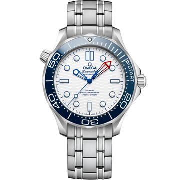 OMEGA Seamaster Diver 300M America's Cup Edition 210.30.42.20.04.002, 42 mm steel with white dial – front view