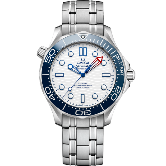 OMEGA Seamaster Diver 300M America's Cup Edition 210.30.42.20.04.002, 42 mm steel with white dial – front view