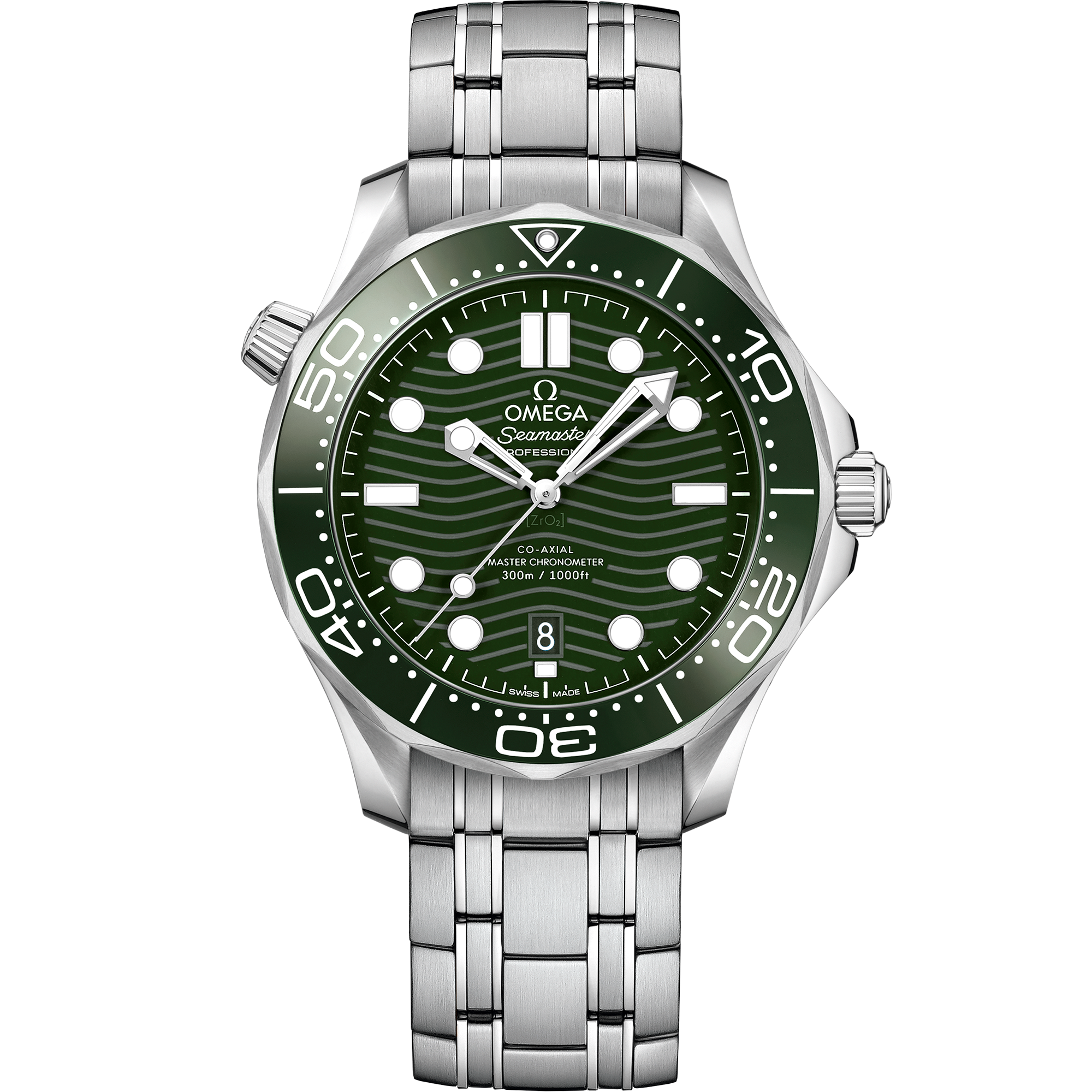 Omega Seamaster Diver 300M 210.30.42.20.10.001 42 mm Steel Green Dial Watch for Men