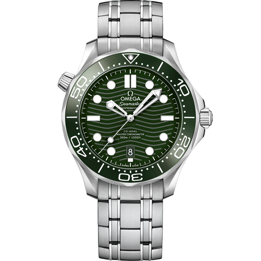 OMEGA Seamaster Diver 300M 210.30.42.20.10.001, 42 mm steel with green dial – front view