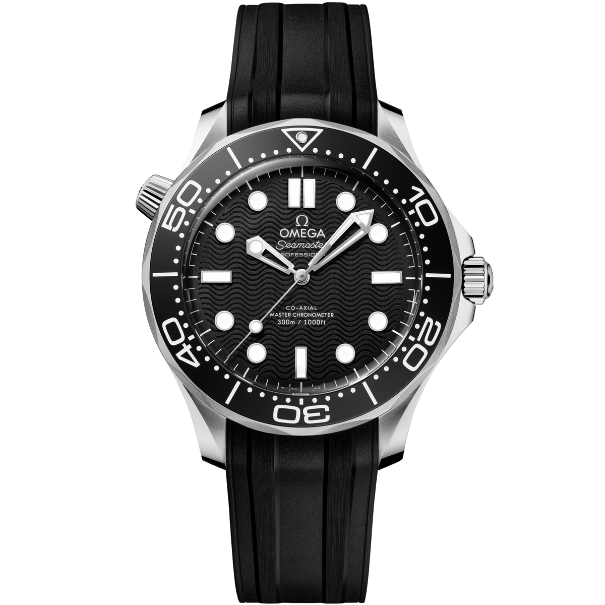 OMEGA Seamaster Diver 300M 210.32.42.20.01.003, 42 mm steel with black dial – front view