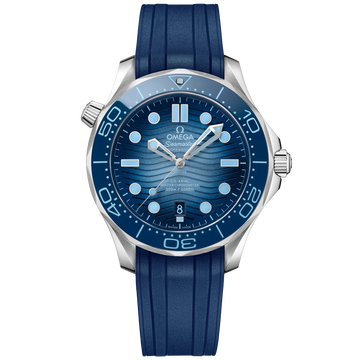 OMEGA Seamaster Diver 300M Summer Blue 210.32.42.20.03.002, 42 mm steel with blue dial – front view