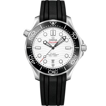 OMEGA Seamaster Diver 300M 210.32.42.20.04.001, 42 mm steel with white dial – front view