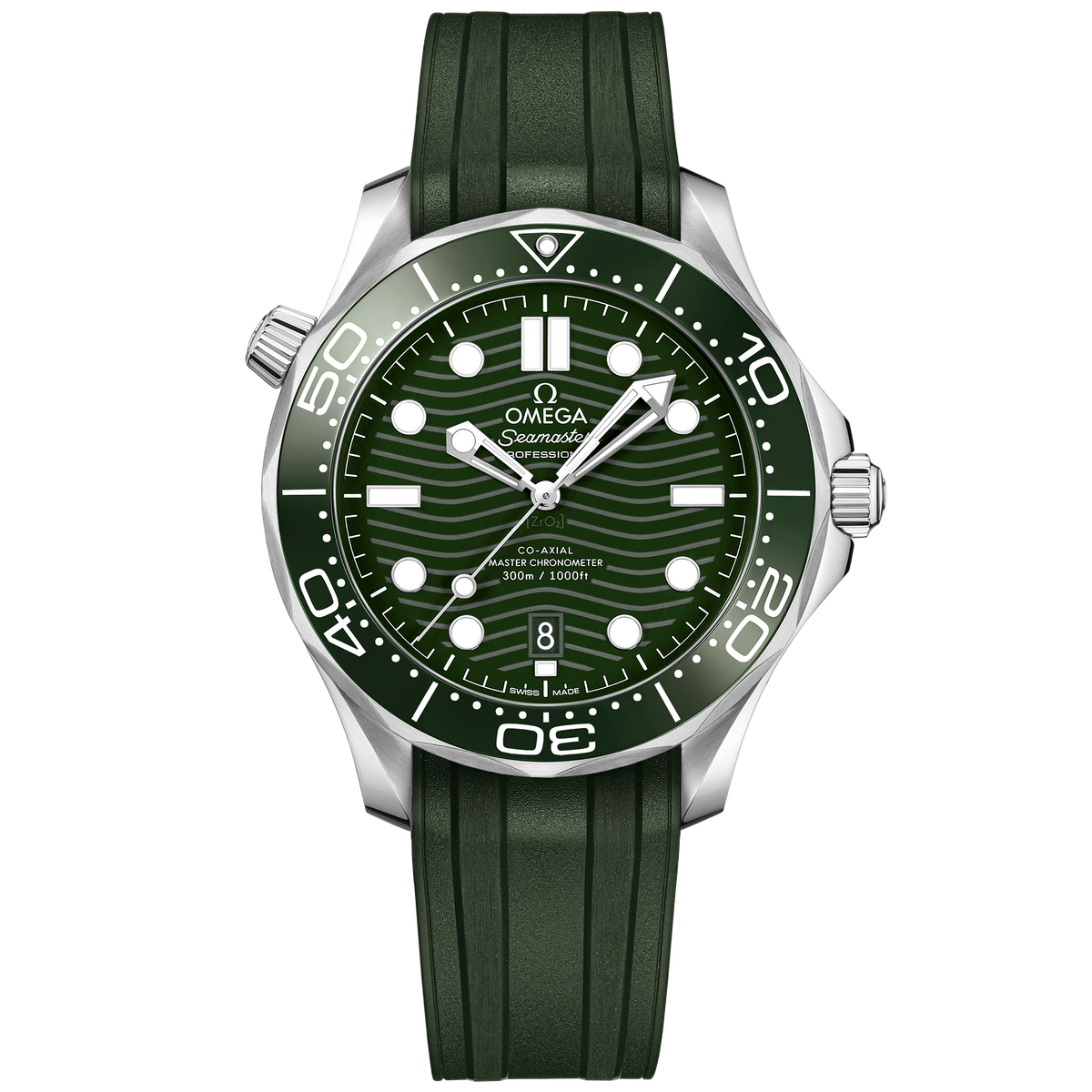 OMEGA Seamaster Diver 300M 210.32.42.20.10.001, 42 mm steel with green dial – front view
