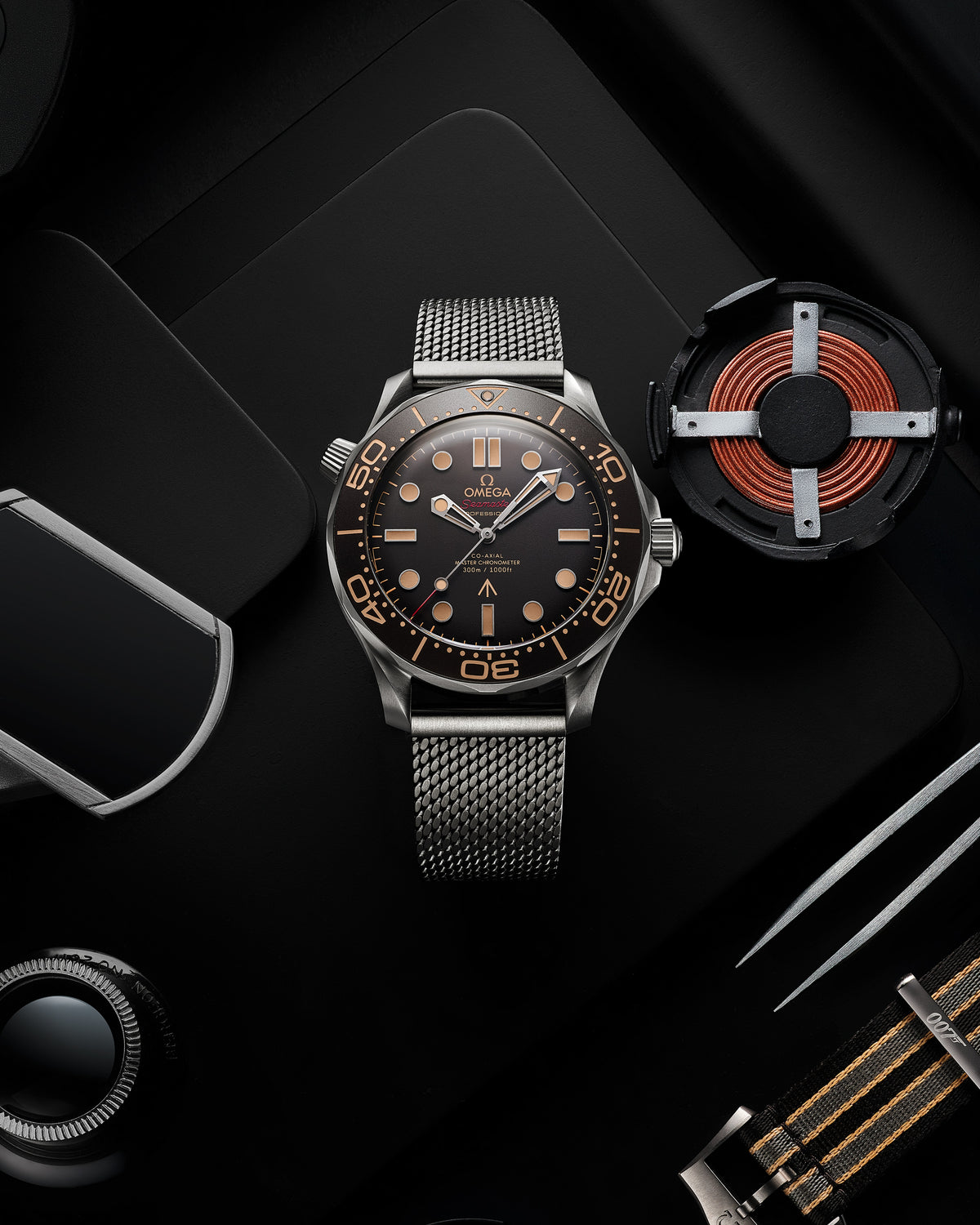 OMEGA Seamaster Diver 300M 007 Edition 210.90.42.20.01.001, 42 mm titanium with brown dial – official gallery image 4