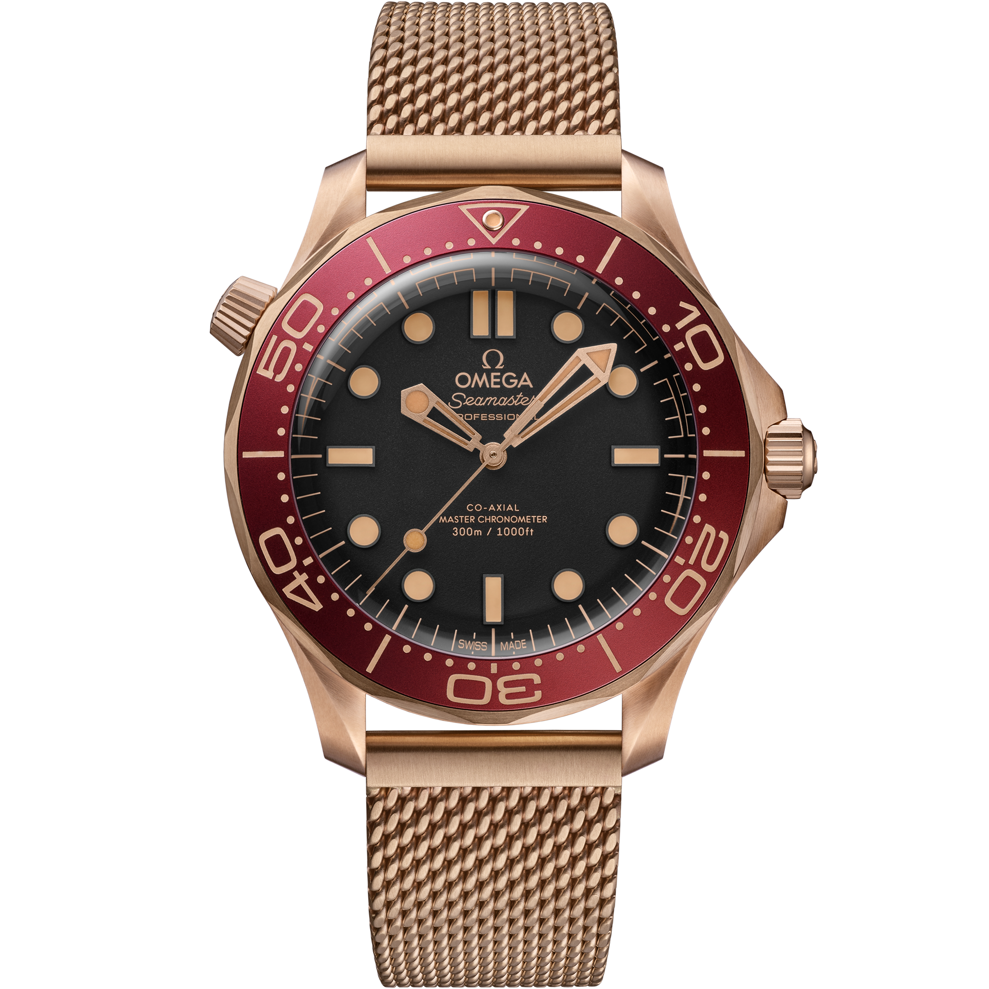 Omega Seamaster Diver 300M 210.90.42.20.01.003 42 mm Bronze Gold Black Dial Watch