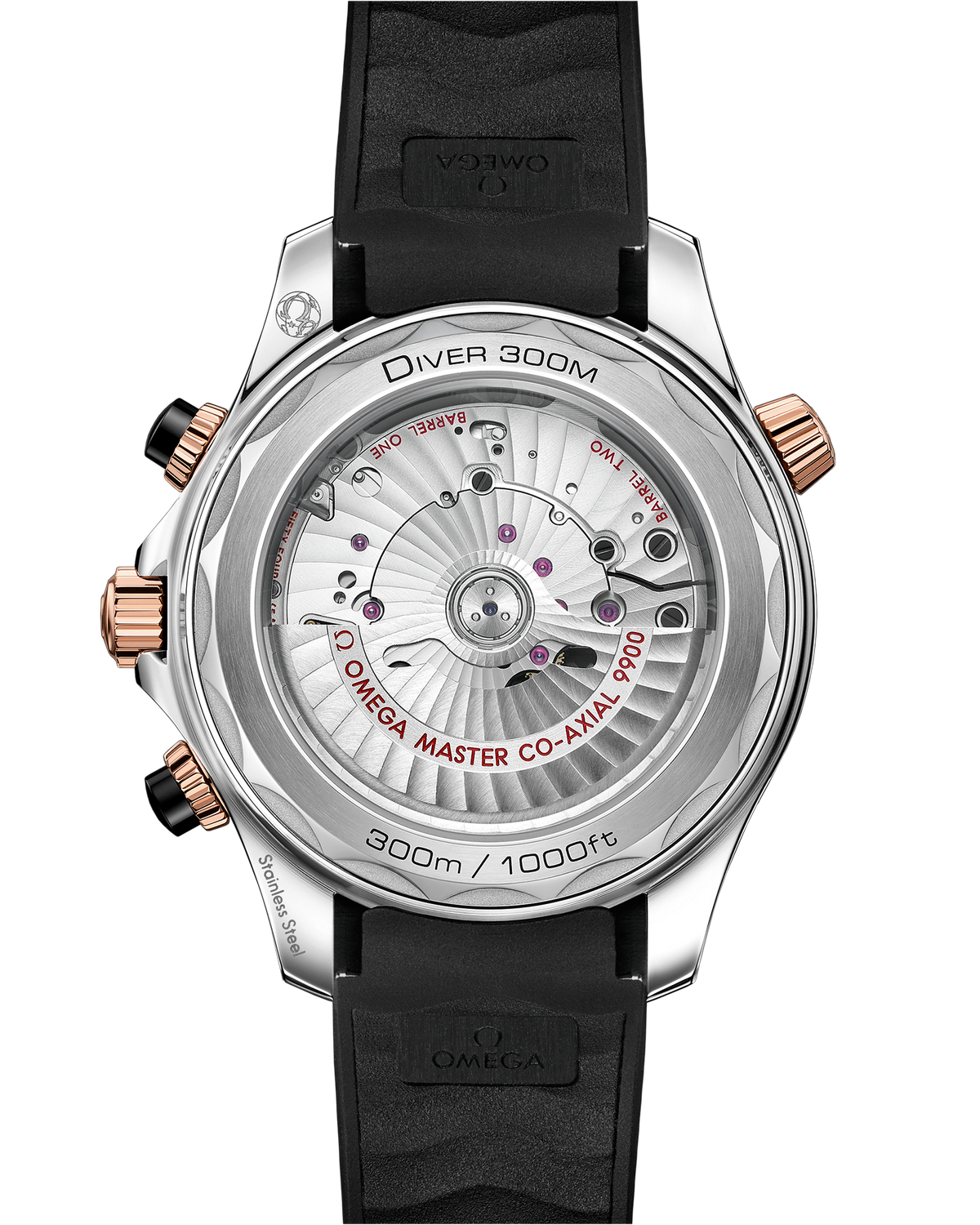 OMEGA Seamaster Diver 300M Chronograph 210.22.44.51.01.001, 44 mm steel & sedna™ gold with black dial – official gallery image 2