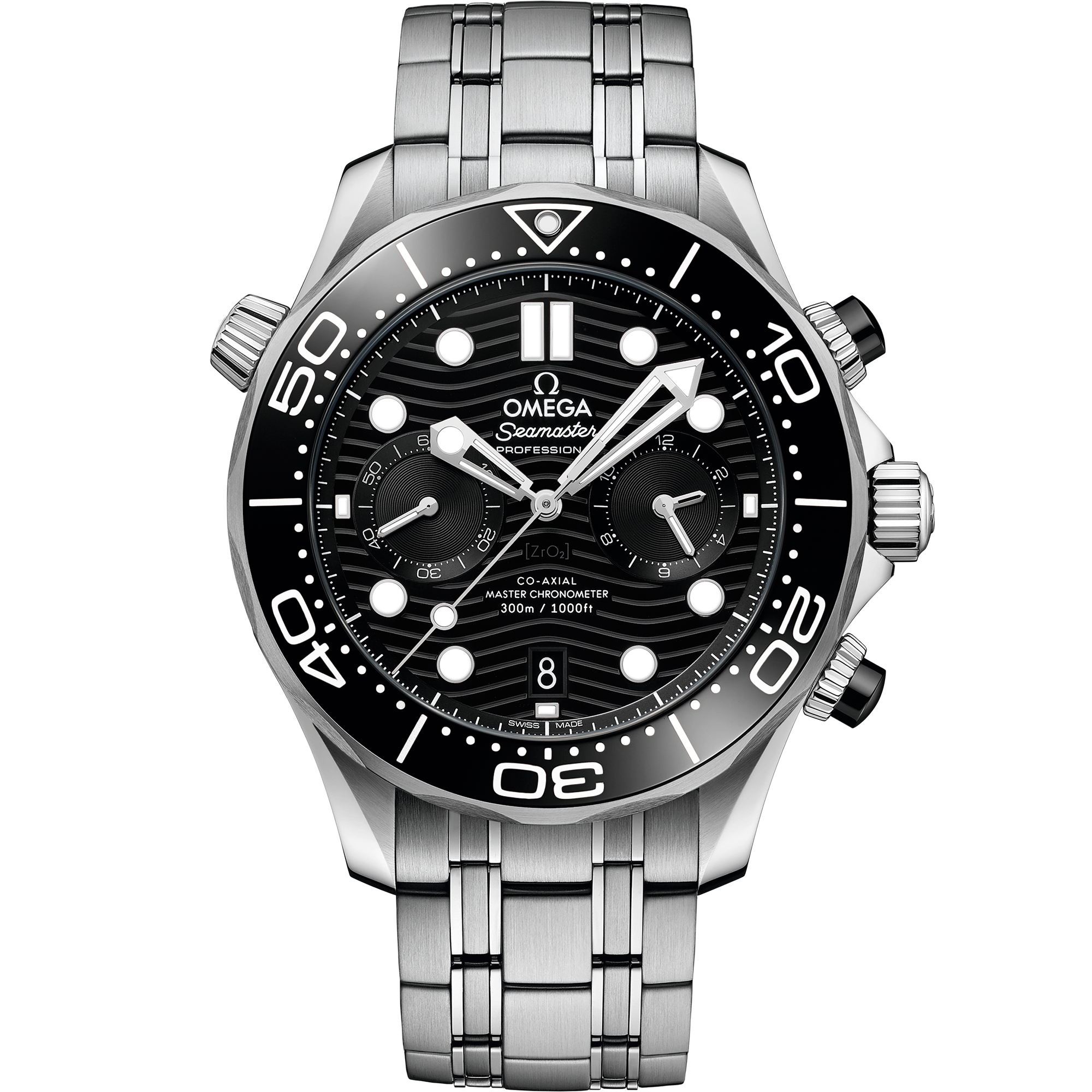 Omega Seamaster Diver 300M Chronograph 210.30.44.51.01.001 44 mm Steel Black Dial Watch for Men