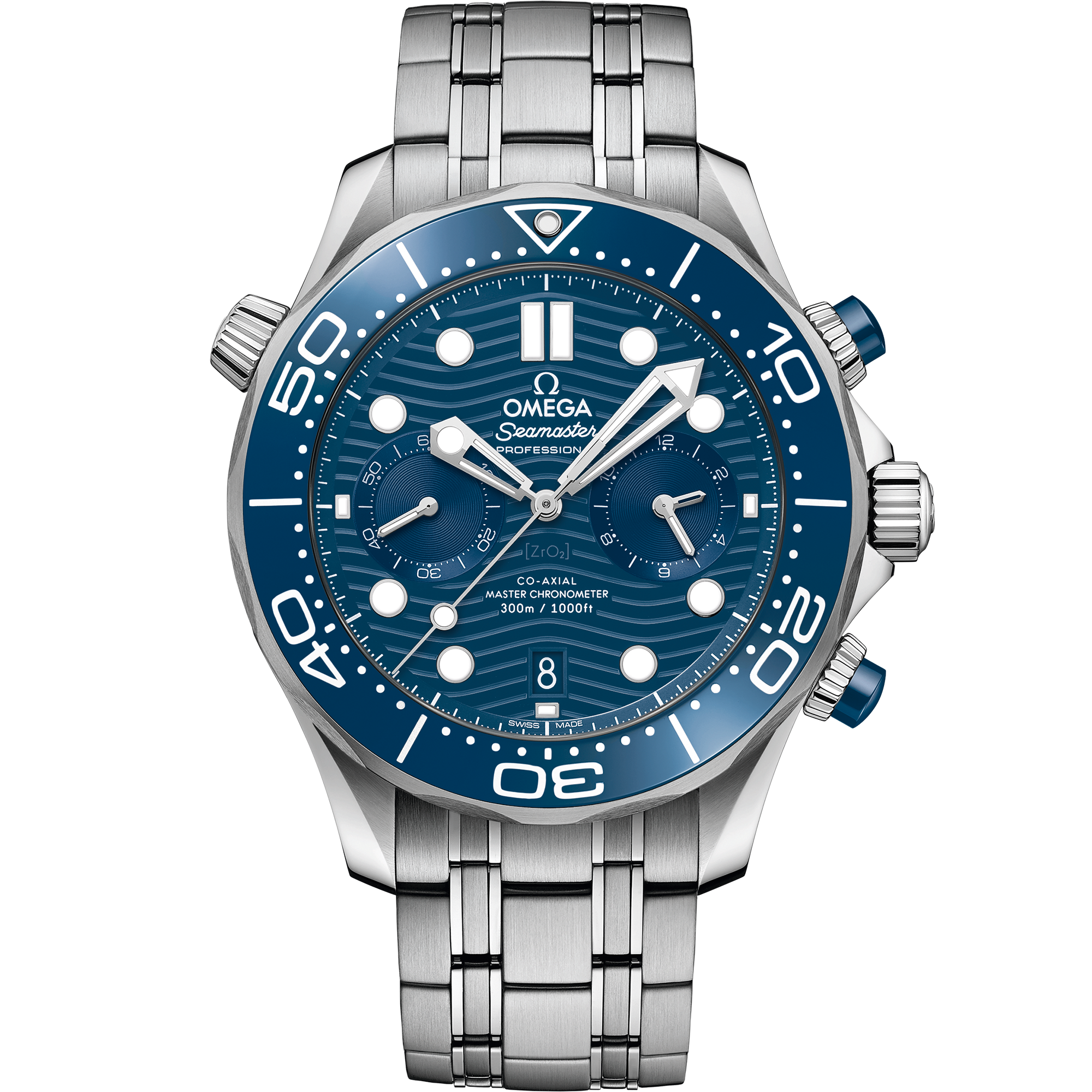 Omega Seamaster Diver 300M Chronograph 210.30.44.51.03.001 44 mm Steel Blue Dial Watch for Men