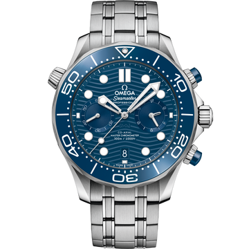 OMEGA Seamaster Diver 300M Chronograph 210.30.44.51.03.001, 44 mm steel with blue dial – front view
