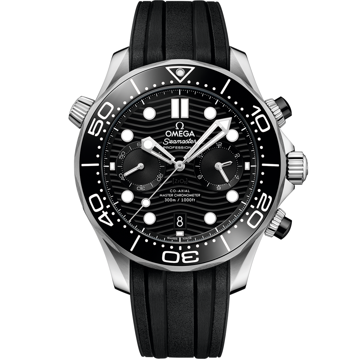 OMEGA Seamaster Diver 300M Chronograph 210.32.44.51.01.001, 44 mm steel with black dial – front view