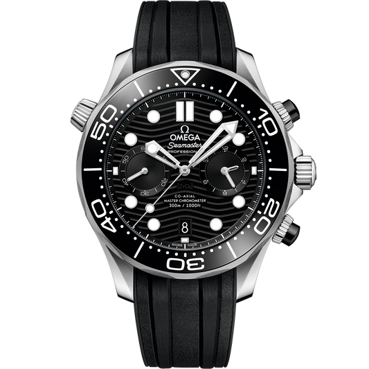 OMEGA Seamaster Diver 300M Chronograph 210.32.44.51.01.001, 44 mm steel with black dial – front view