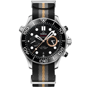 OMEGA Seamaster Diver 300M Chronograph 007 First Light 210.32.44.51.01.002, 44 mm steel with black dial – front view