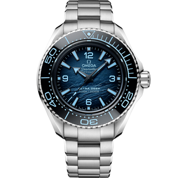 OMEGA Seamaster Planet Ocean Ultra Deep 6000M Summer Blue 215.30.46.21.03.002, 45.5 mm o-megasteel with blue dial – front view
