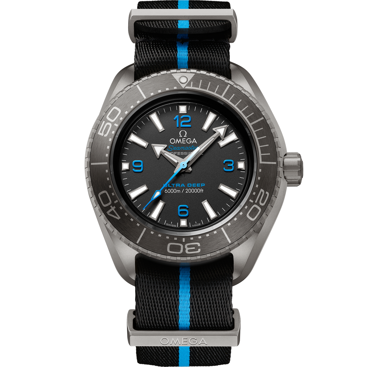 OMEGA Seamaster Planet Ocean Ultra Deep 6000M 215.92.46.21.01.001, 45.5 mm titanium with black dial – front view