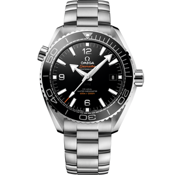 OMEGA Seamaster Planet Ocean 600M 215.30.44.21.01.001, 43.5 mm steel with black dial – front view