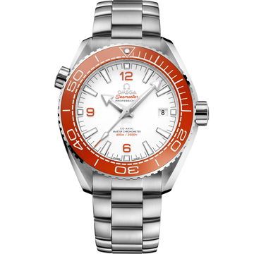 OMEGA Seamaster Planet Ocean 600M 215.30.44.21.04.001, 43.5 mm steel with white dial – front view