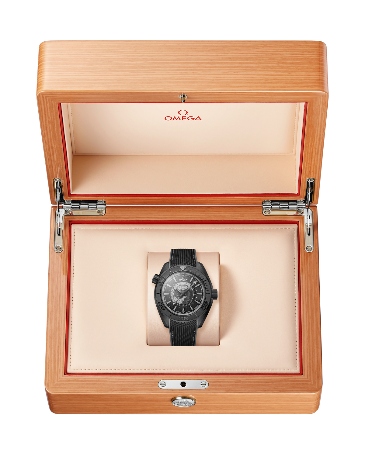 OMEGA Seamaster Planet Ocean Worldtimer 215.92.46.22.01.007, 45.5 mm black ceramic with black dial – official gallery image 5