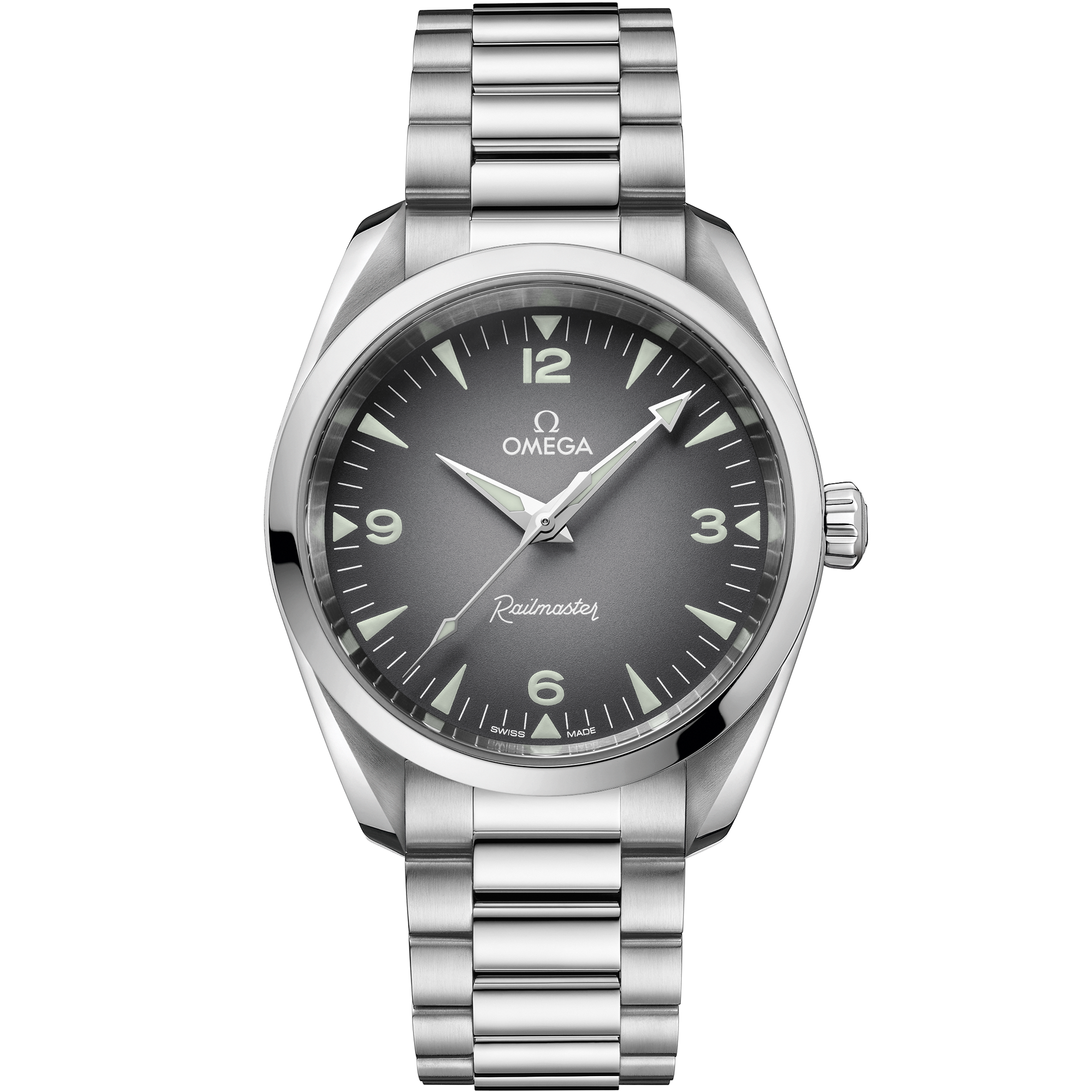 Omega Seamaster Railmaster 235.10.38.20.06.001 38 mm Steel Grey Dial Watch