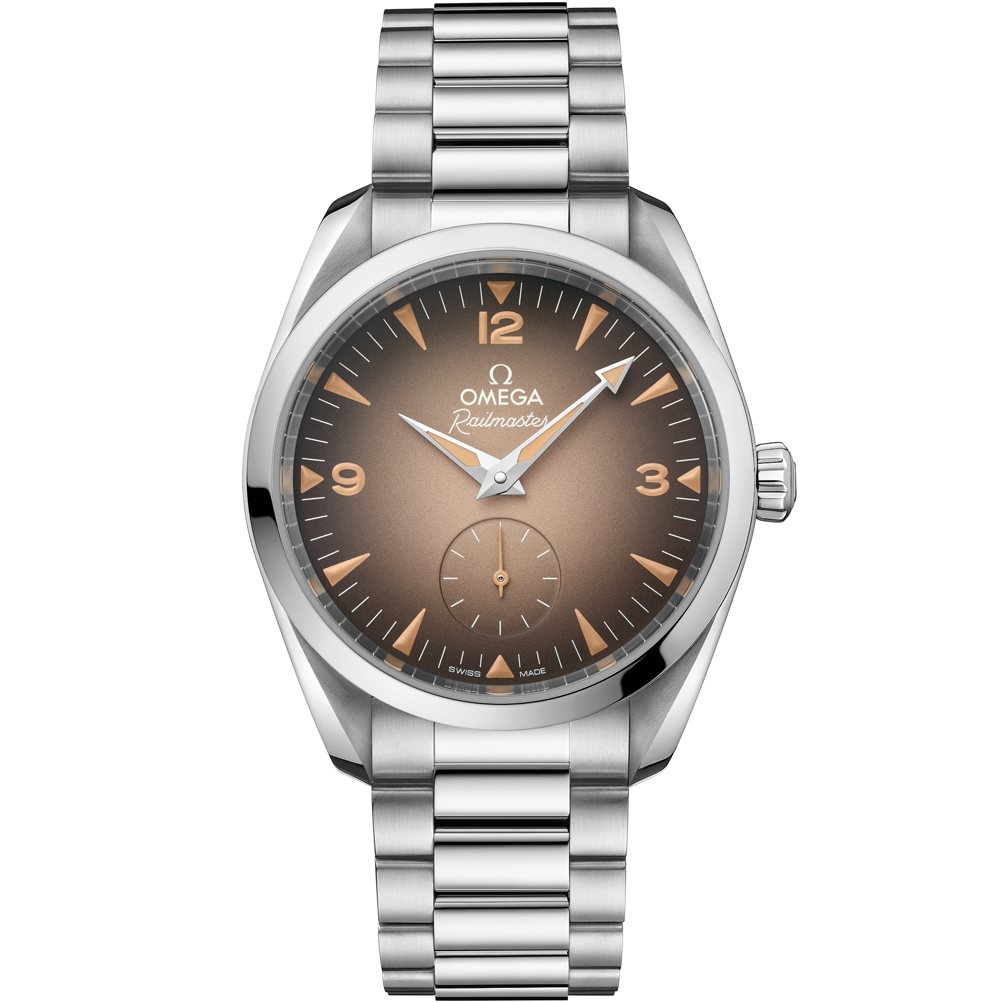 Omega Seamaster Railmaster Small Seconds 235.10.38.20.13.001 38 mm Steel Brown Dial Watch