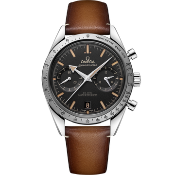 OMEGA Speedmaster '57 332.12.41.51.01.001, 40.5 mm steel with black dial – front view