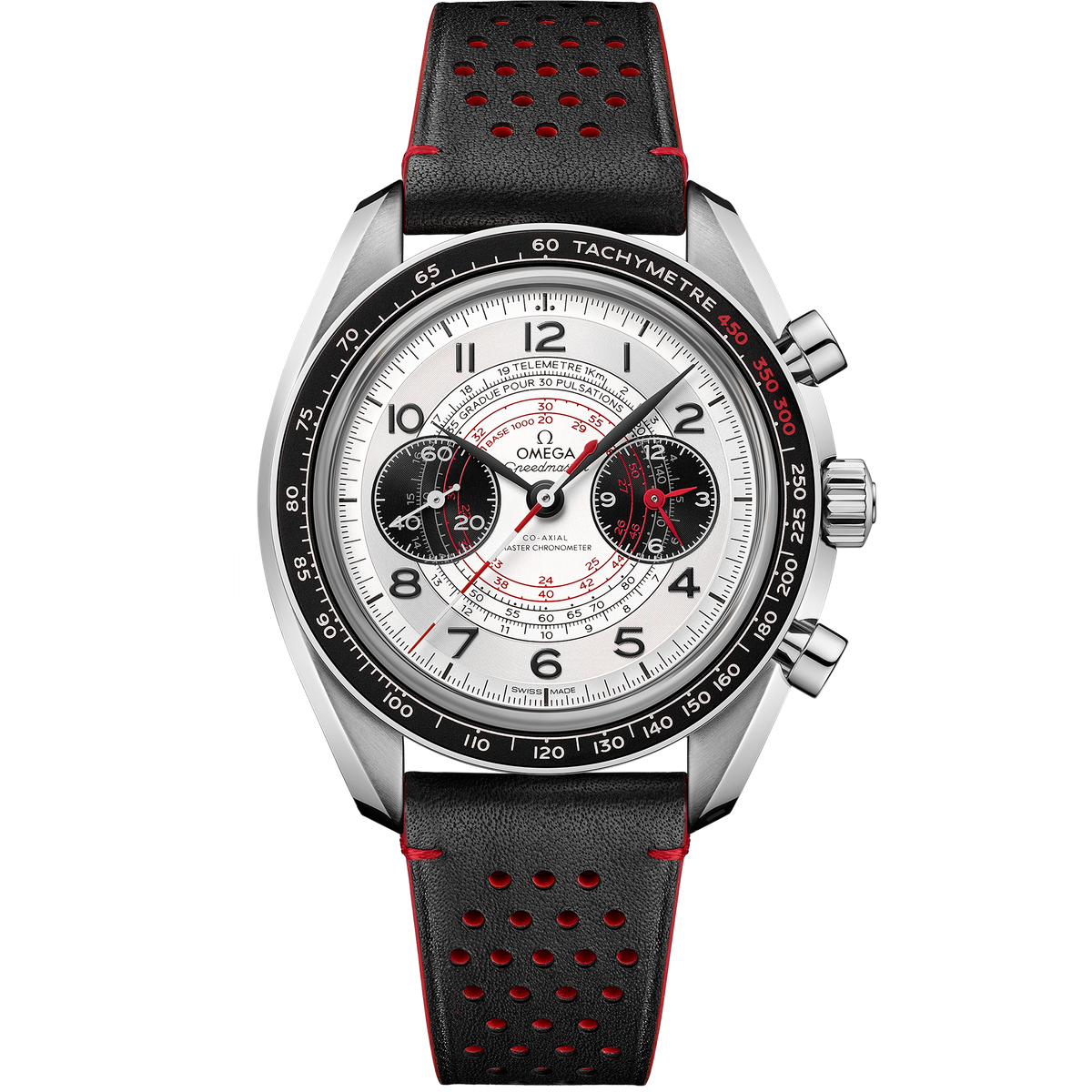 OMEGA Speedmaster Chronoscope 329.32.43.51.02.001, 43 mm steel with silver dial – front view