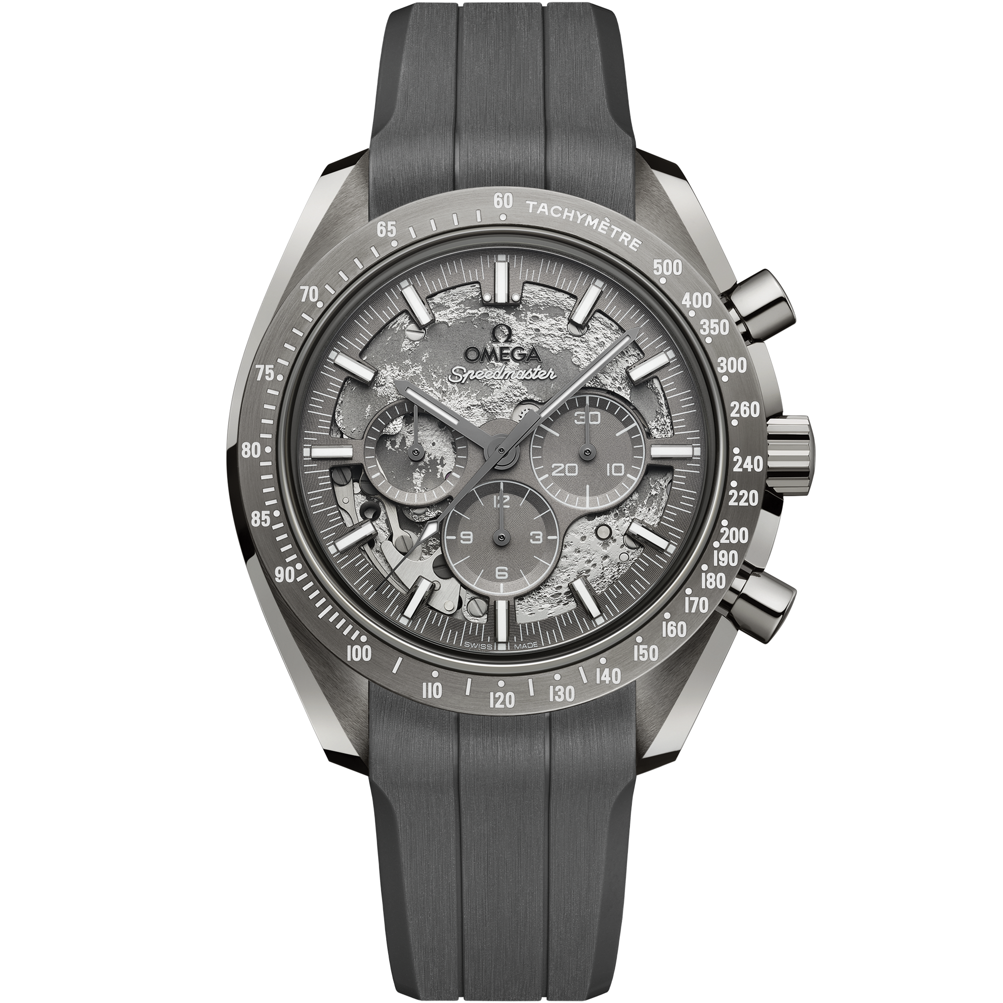 Omega Speedmaster Grey Side of the Moon 310.92.44.50.06.002 44.25 mm Grey Ceramic Grey Dial Grey Rubber Strap Watch