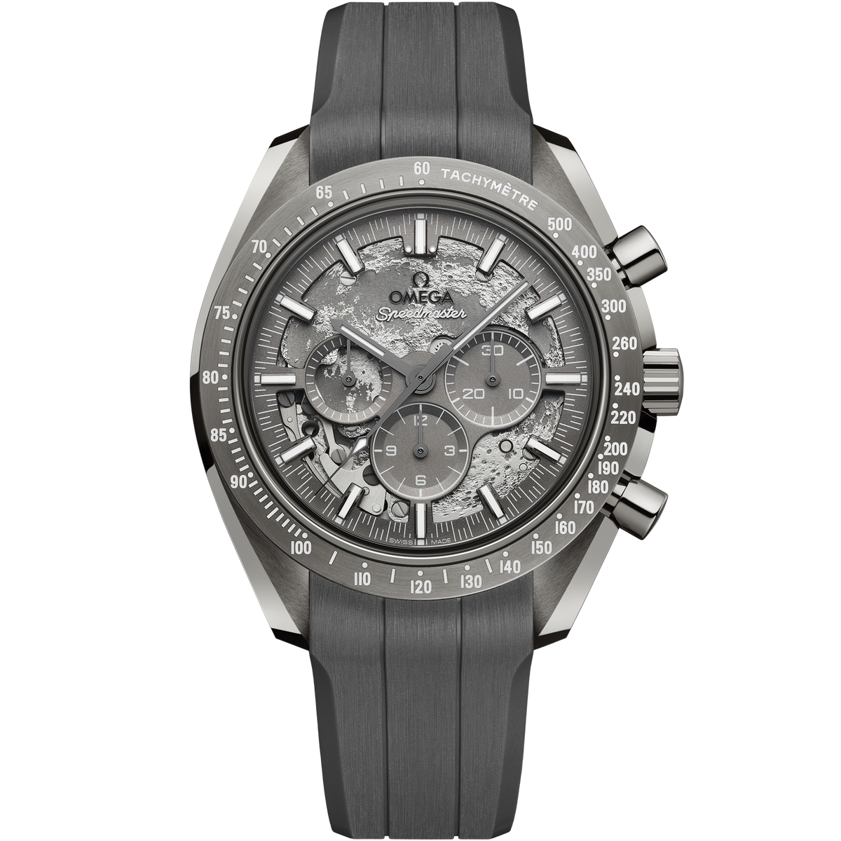 OMEGA Speedmaster Grey Side of the Moon 310.92.44.50.06.002, 44.25 mm grey ceramic with grey dial – front view