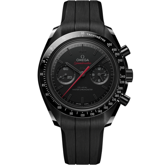 OMEGA Speedmaster Dark Side of the Moon 310.92.44.51.01.001, 44.25 mm black ceramic with black dial – front view