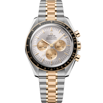 OMEGA Speedmaster Moonwatch Professional 310.20.42.50.02.001, 42 mm steel & moonshine™ gold with silver dial – front view