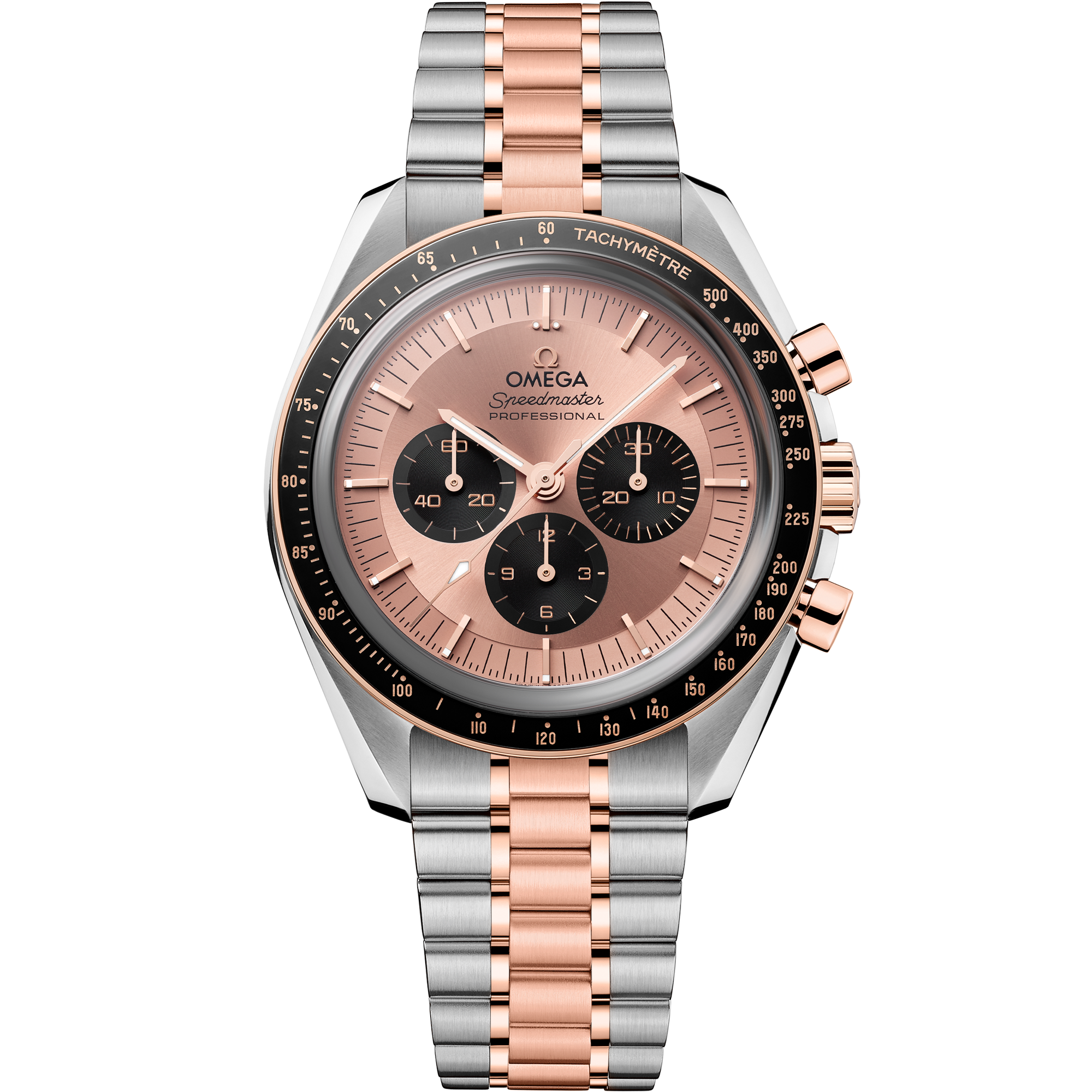 Omega Speedmaster Moonwatch Professional 310.20.42.50.99.001 42 mm Steel & Sedna™ Gold Pink Dial Watch for Men