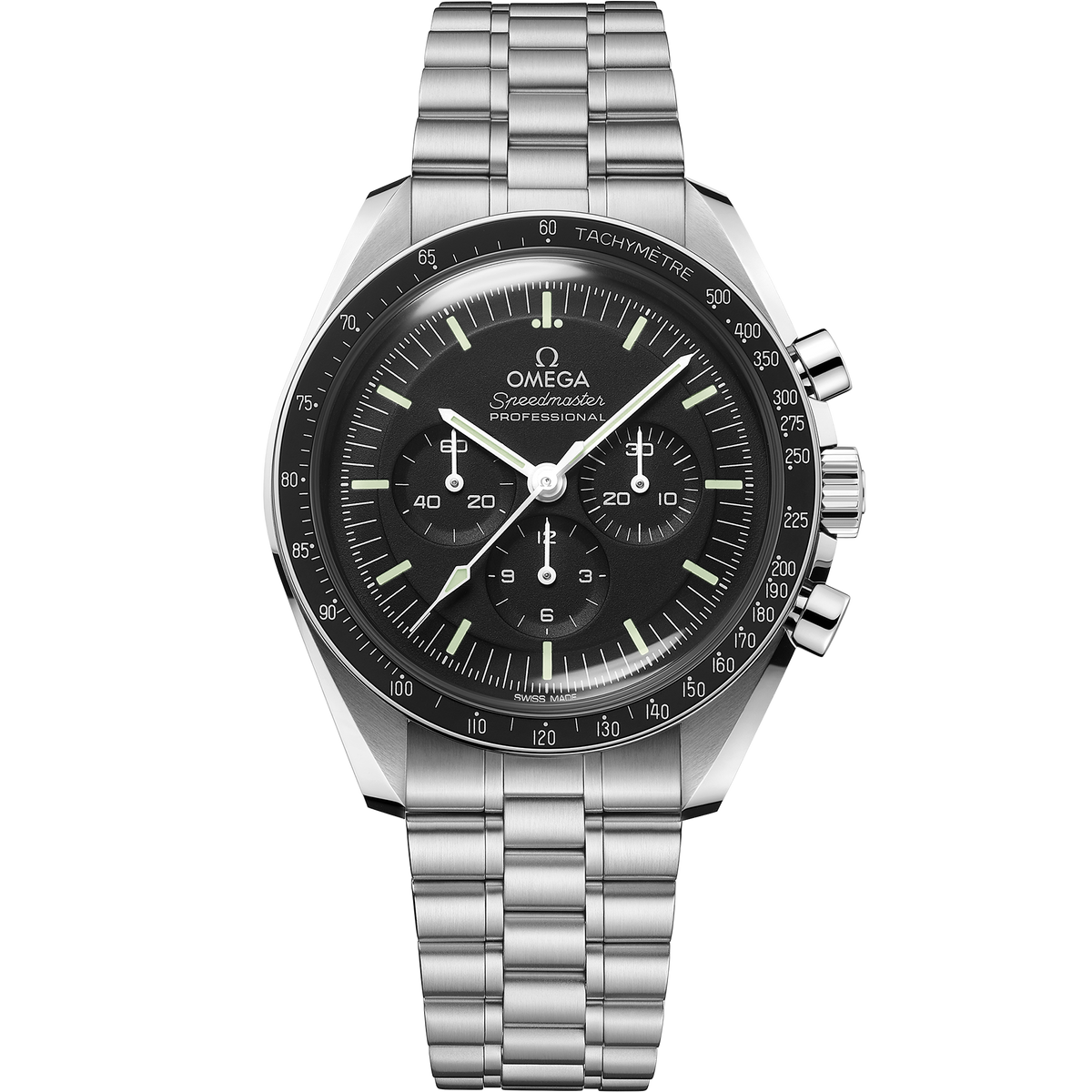 OMEGA Speedmaster Moonwatch Professional 310.30.42.50.01.001, 42 mm steel with black dial – front view