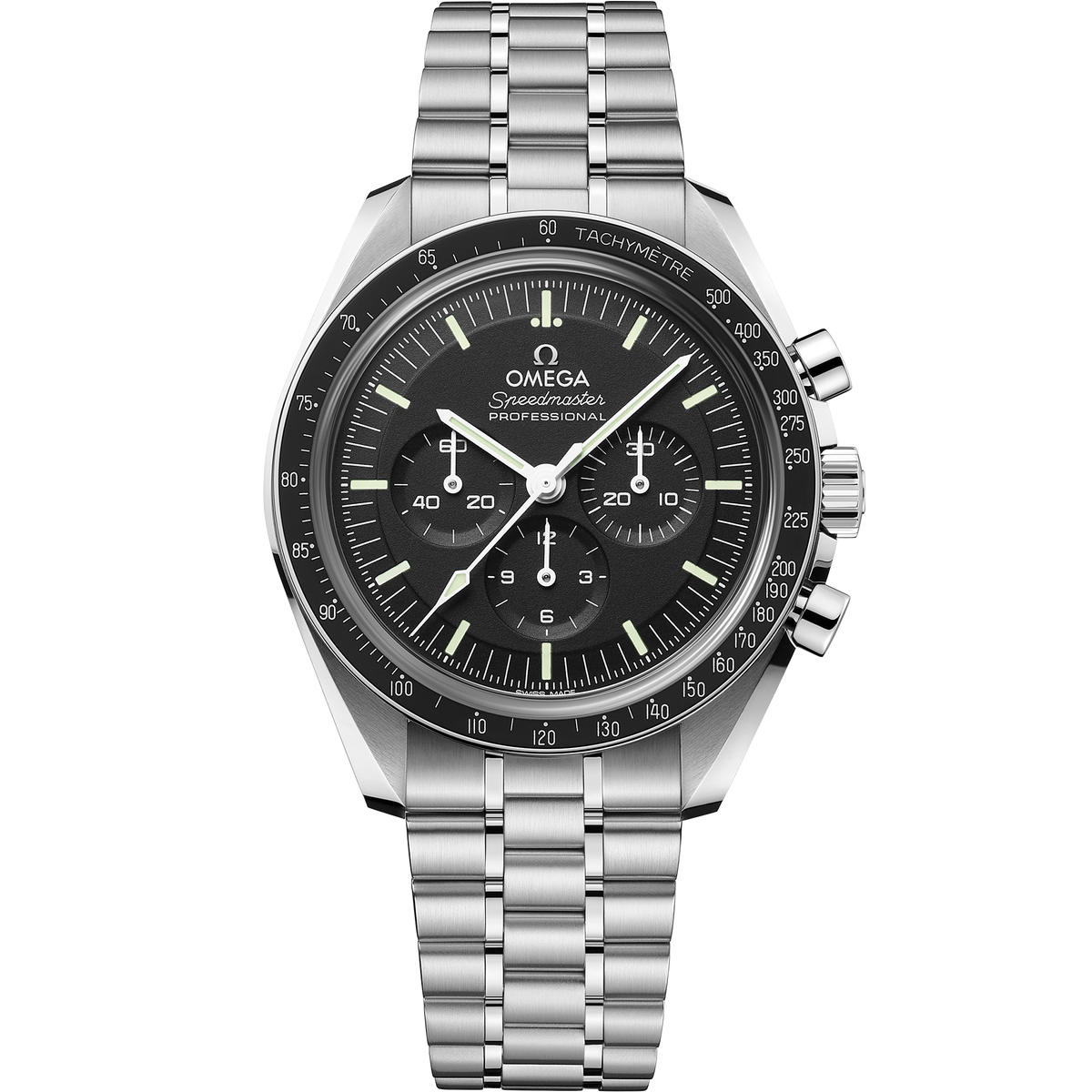OMEGA Speedmaster Moonwatch Professional 310.30.42.50.01.002, 42 mm steel with black dial – front view