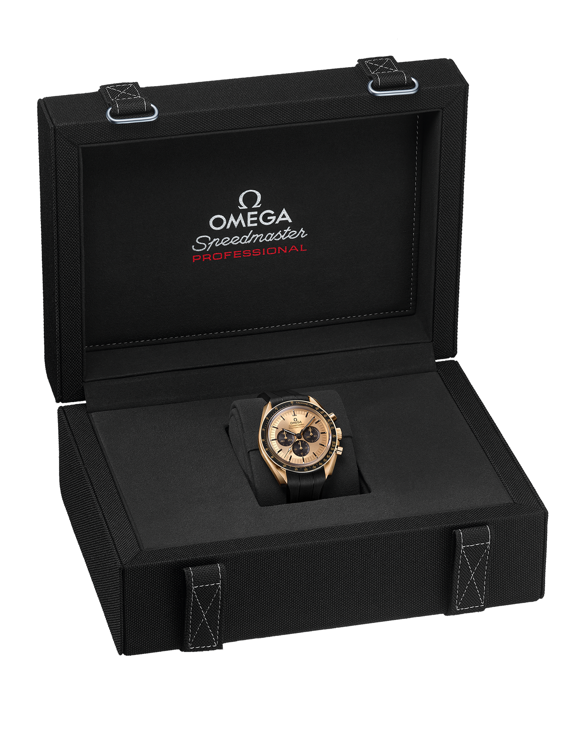 OMEGA Speedmaster Moonwatch Professional 310.62.42.50.99.001, 42 mm moonshine™ gold with yellow dial – official gallery image 4