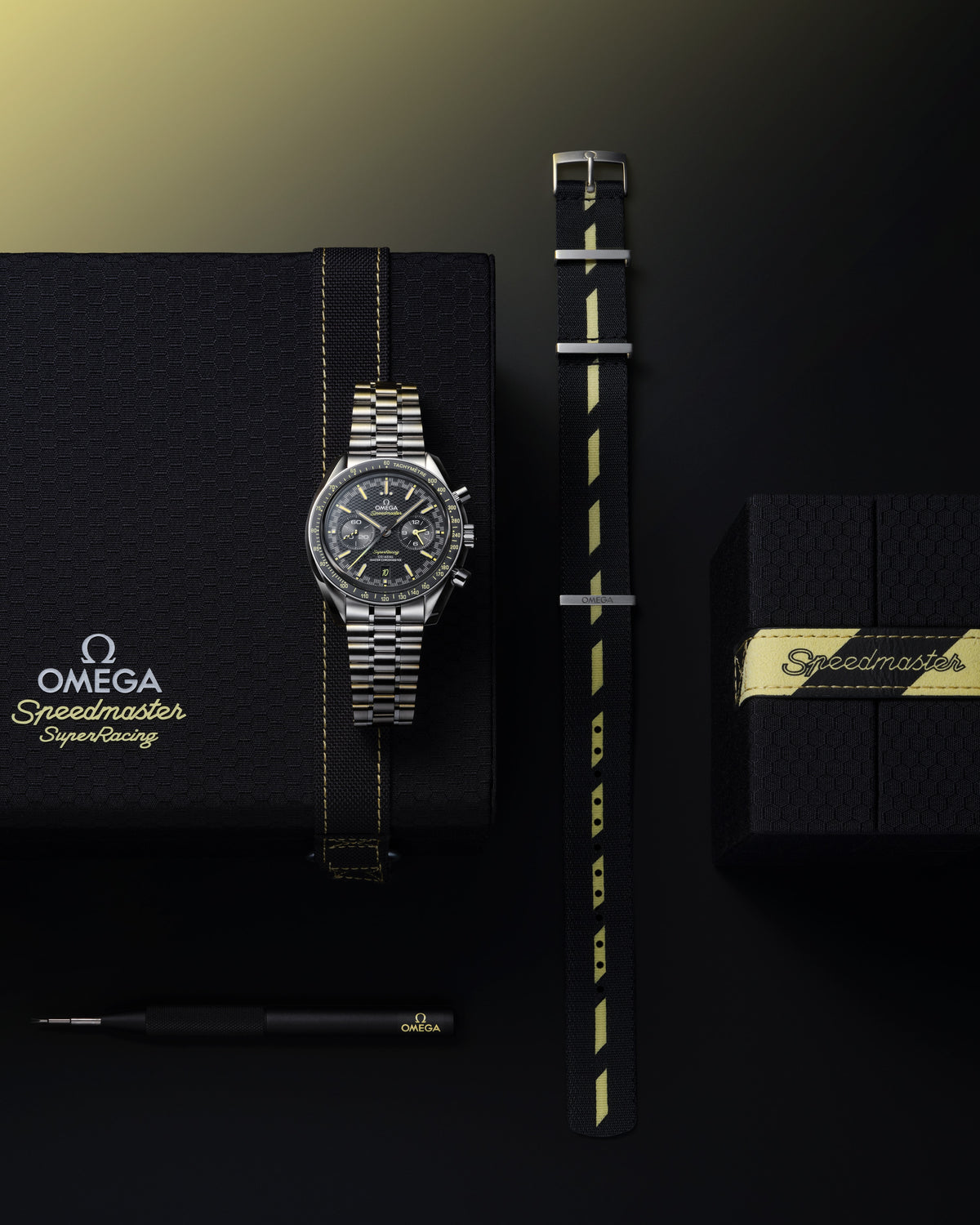 OMEGA Speedmaster Super Racing 329.30.44.51.01.003, 44.25 mm steel with black dial – official gallery image 4