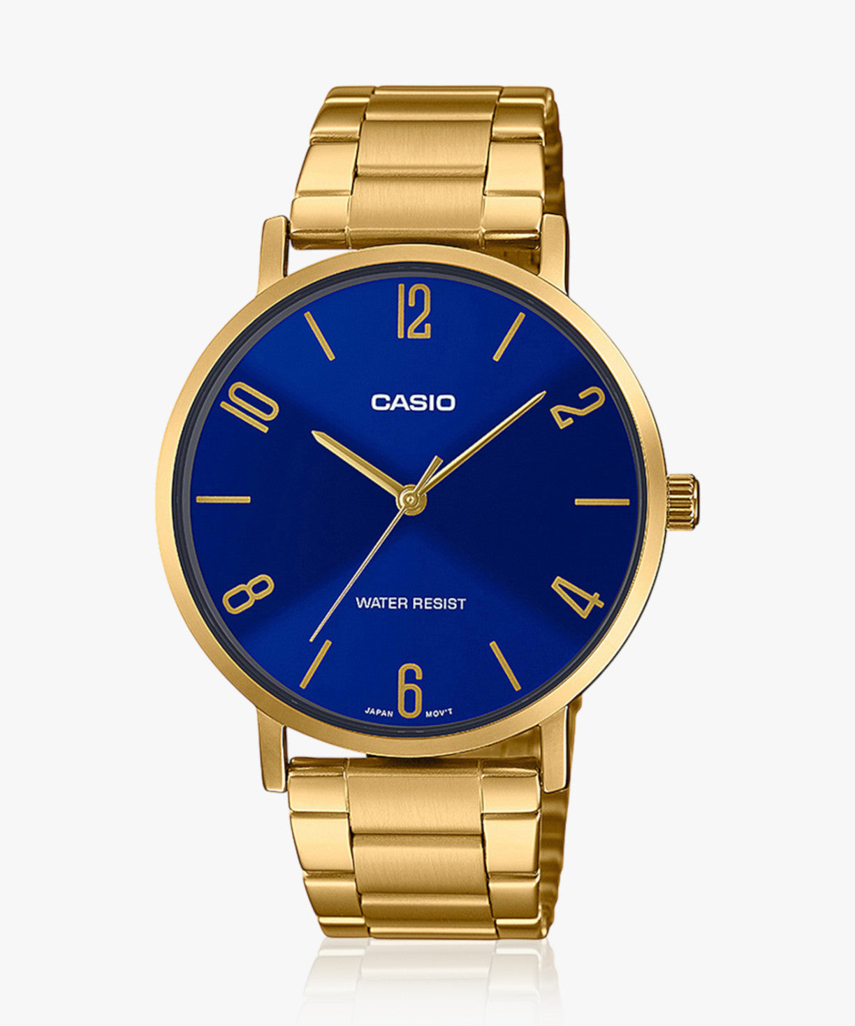 Casio Enticer Men Quartz Blue Dial Analog Stainless Steel Watch A1818