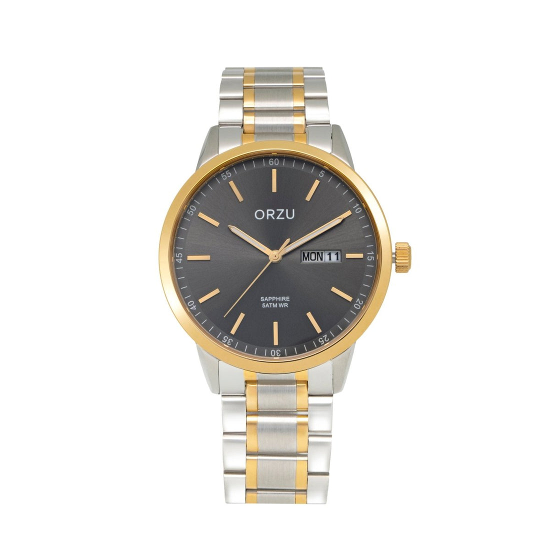 ORZU Analog Day Date Black Dial Men's Watch