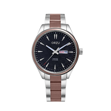 ORZU Analog Day Date Black Dial Men's Watch