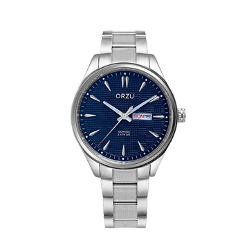 ORZU Analog Day Date Blue Dial Men's Watch
