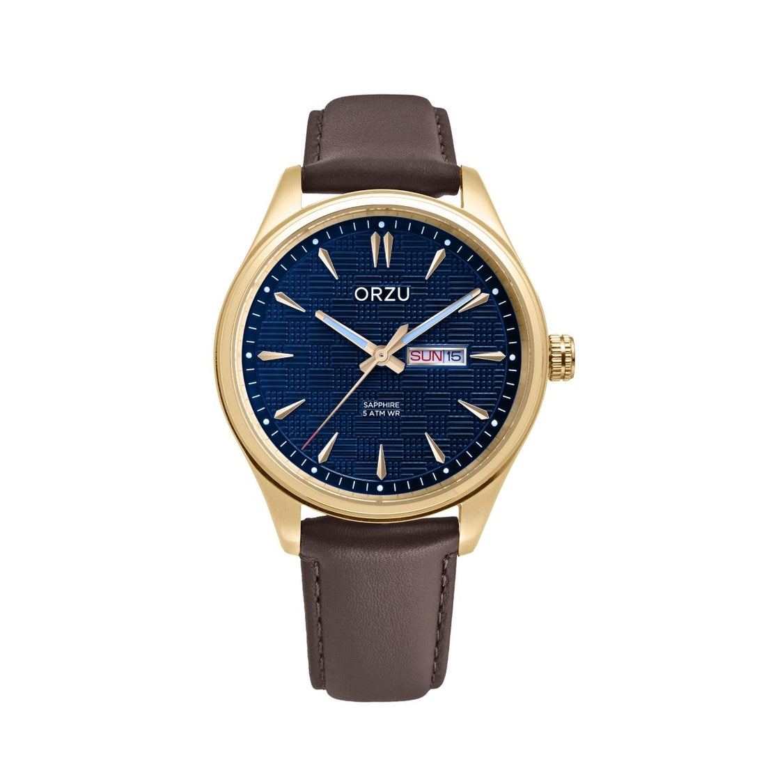 ORZU Analog Day Date Blue Dial Men's Watch