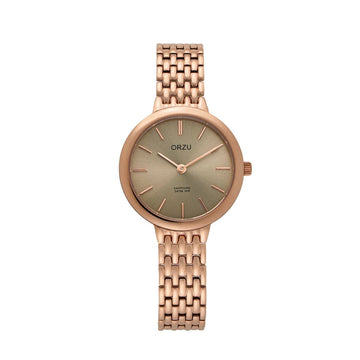 ORZU Analog Grey Round Dial Women's Watch