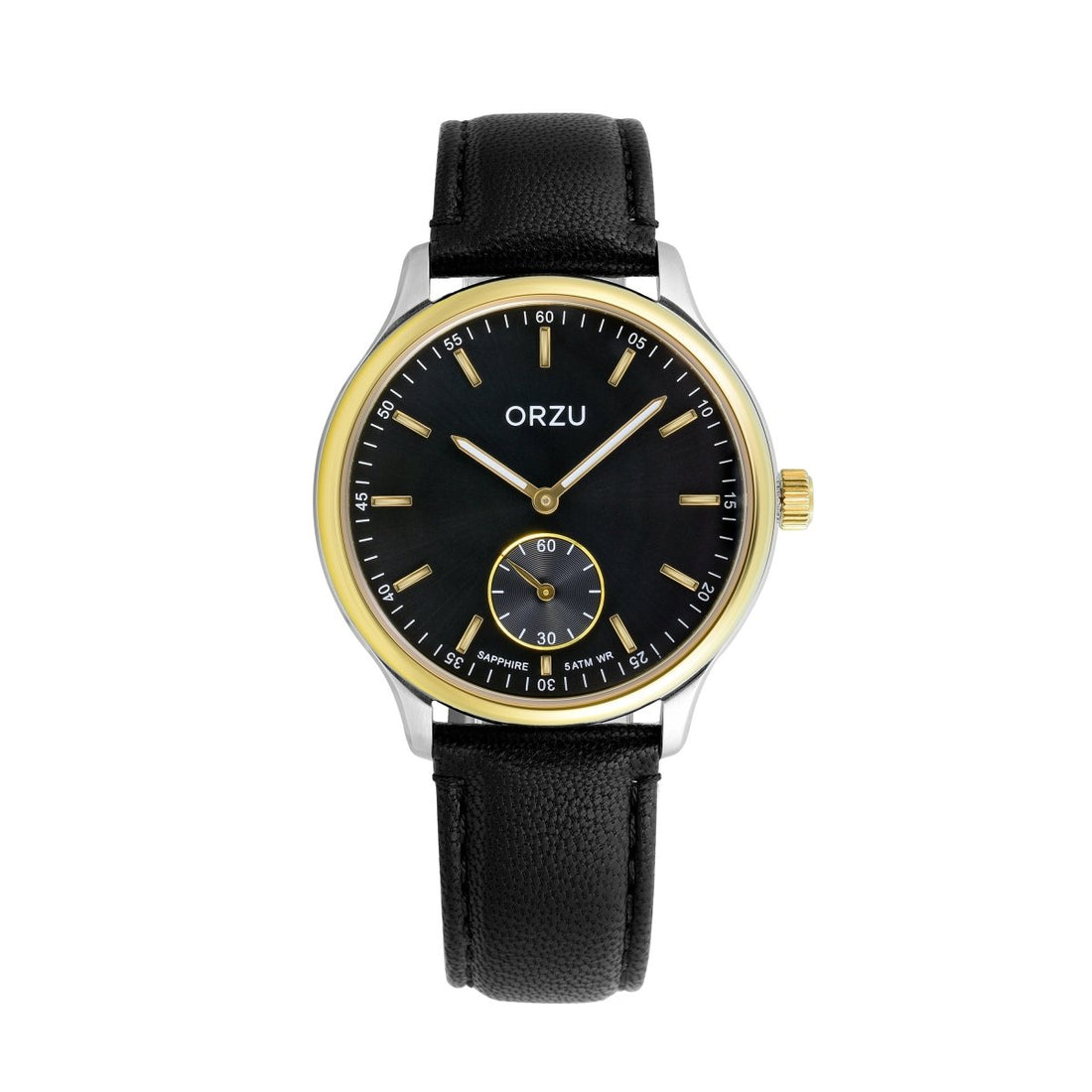 ORZU Analog Off Set Black Dial Men's Watch