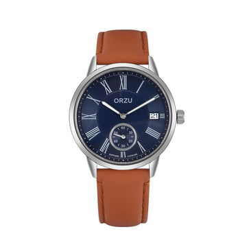 ORZU Analog Off Set Blue Dial Men's Watch