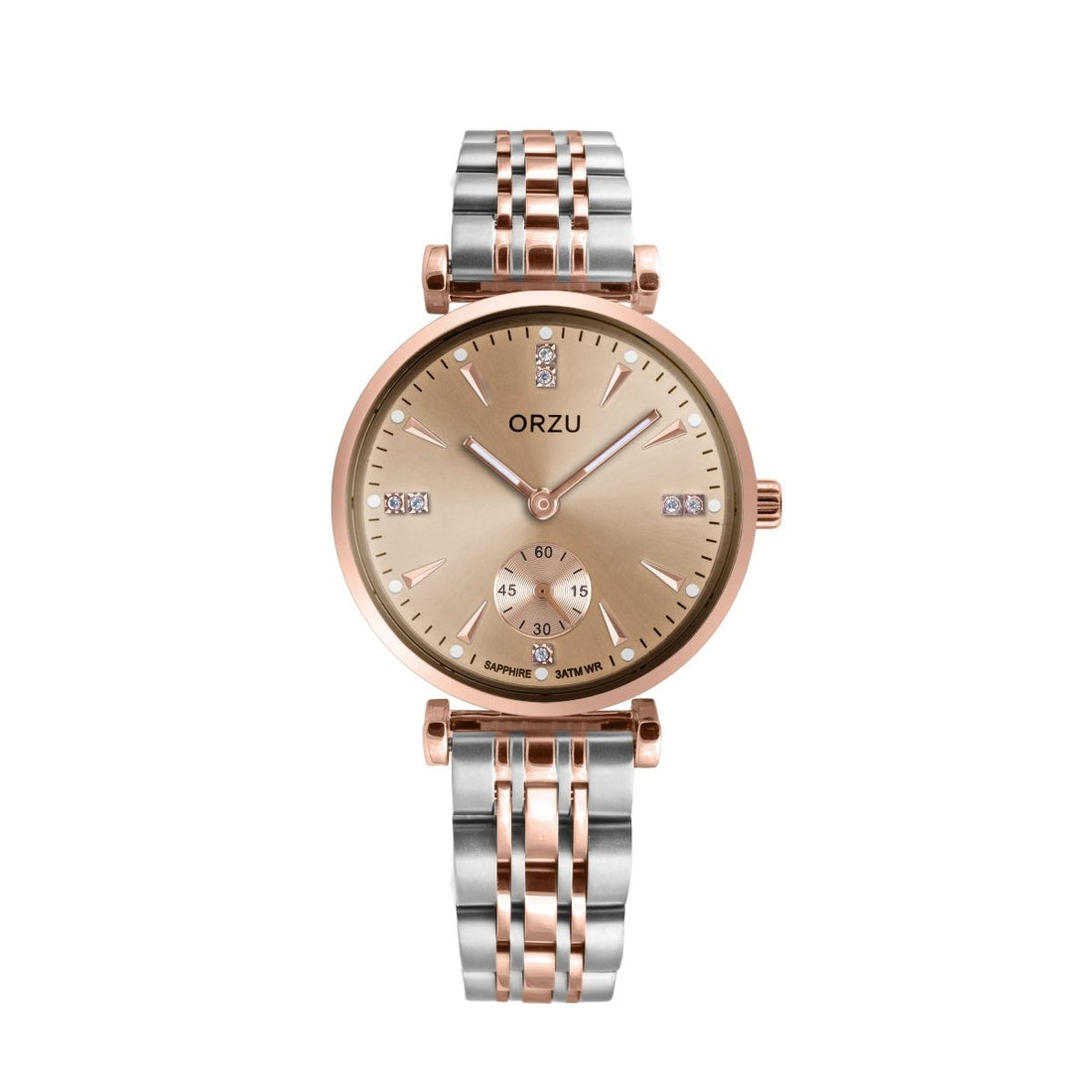 ORZU Analog Off Set Rose Gold Dial Women's Watch