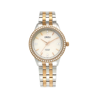 ORZU Analog White Dial Women's Watch
