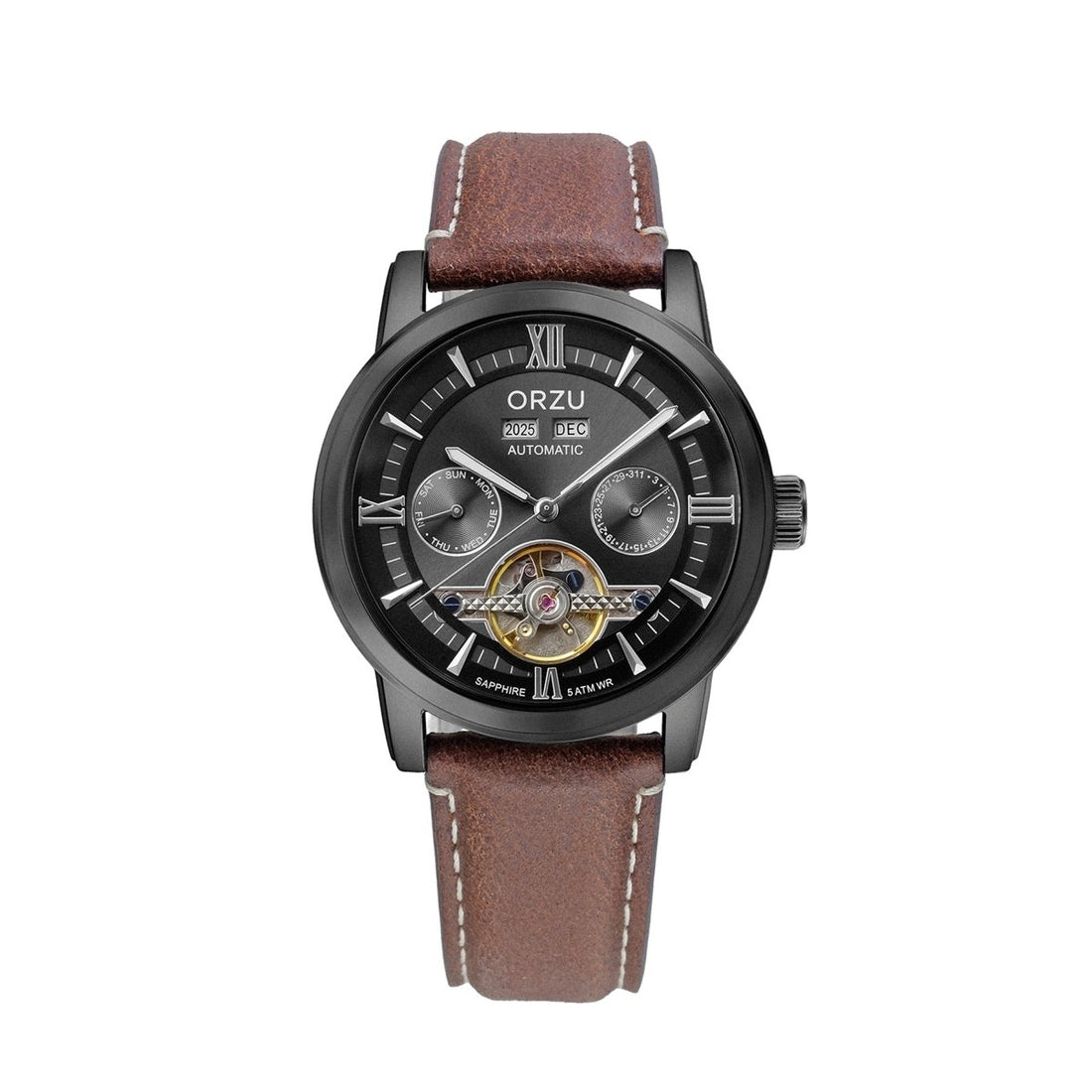 ORZU Automatic Black Dial Men's Watch
