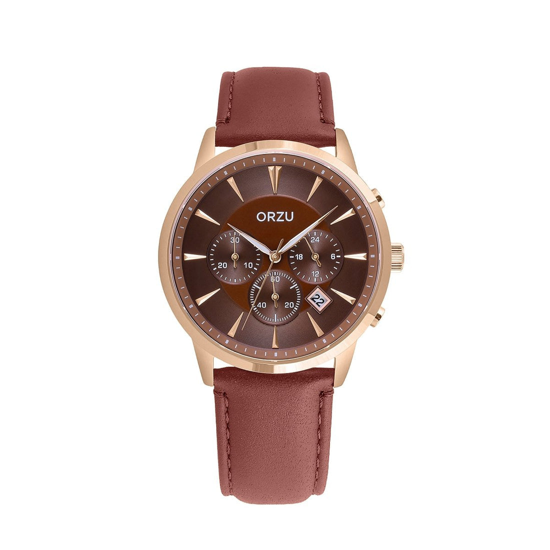 ORZU Chronograph Brown Dial Men's Watch