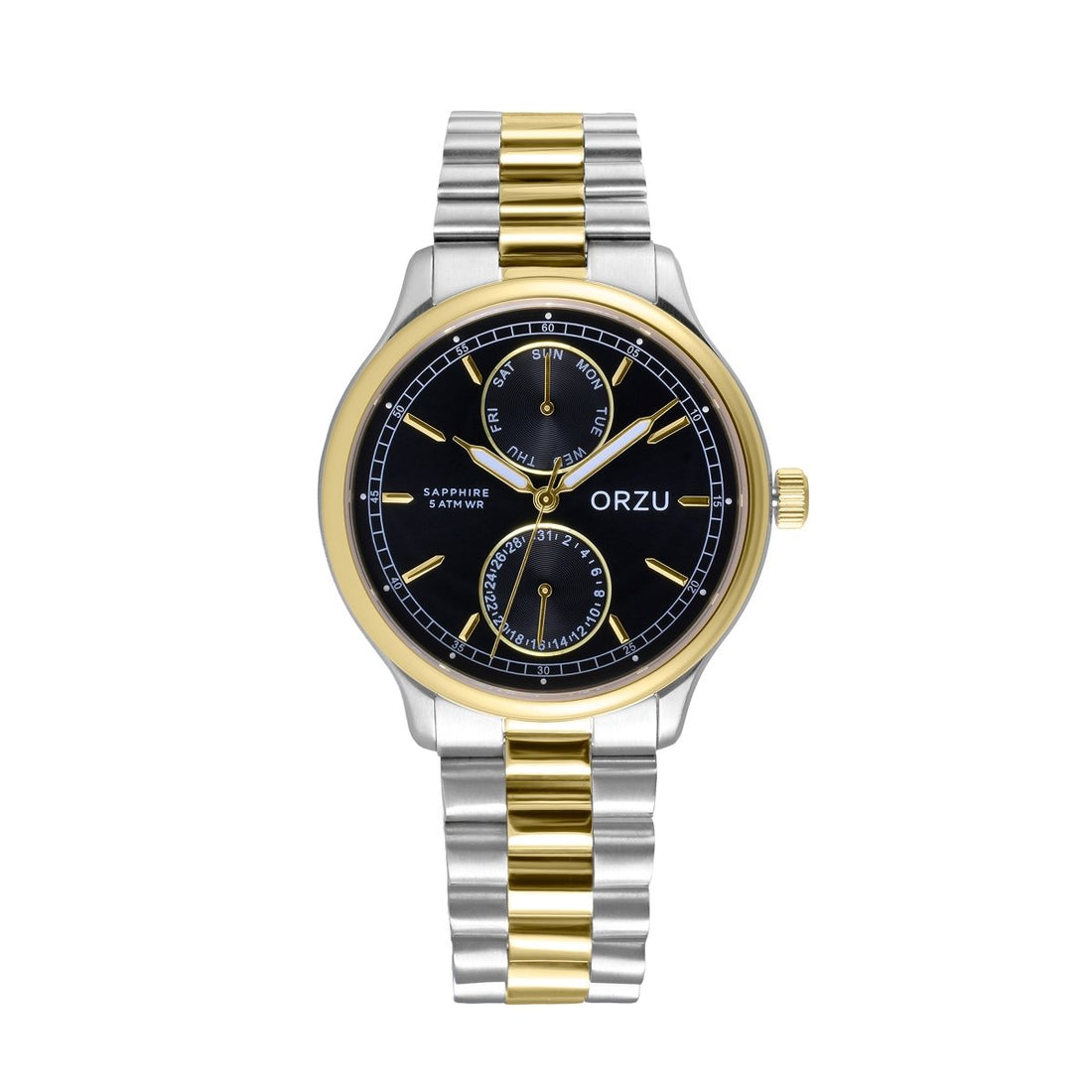 ORZU Multifunction Black Dial Men's Watch